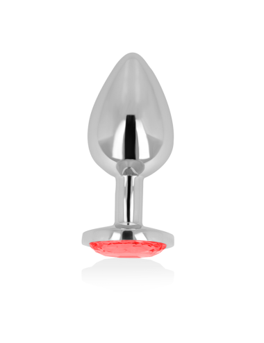 OHMAMA - ANALPLUG MIT ROTEM KRISTALL 8 CM