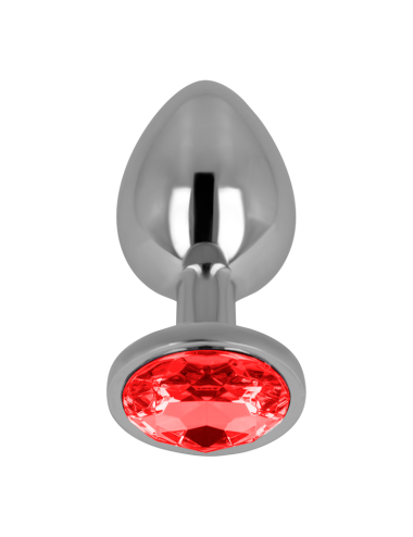 OHMAMA - ANALPLUG MIT ROTEM KRISTALL 8 CM