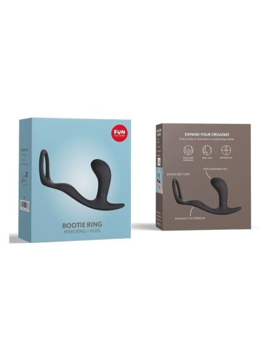 FUN FACTORY - BOOTIE RING LOVERING MIT BUTT PLUG SLATE
