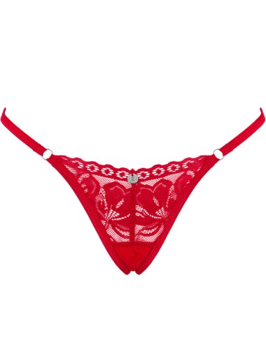 OBSESSIVE - LACELOVE THONG ROT XL/XXL