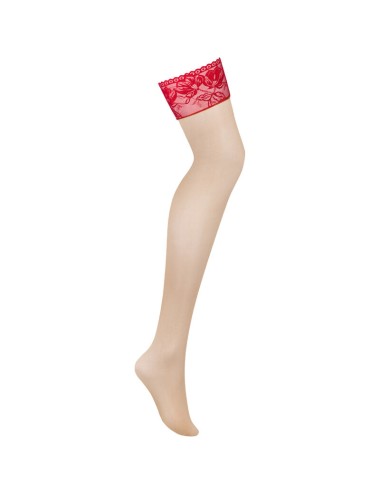 OBSESSIVE - LACELOVE ROTE SPITZENSTRUMPFHOSE XS/S