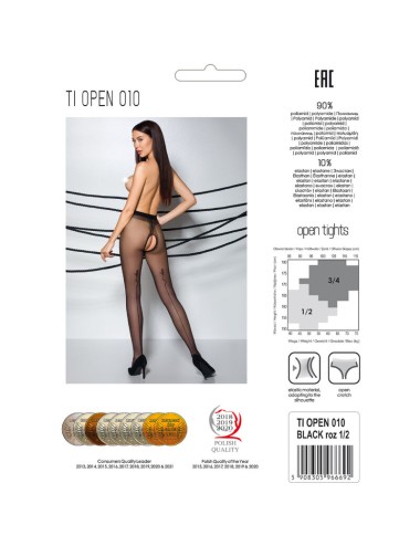 PASSION - TIOPEN 010 SCHWARZE STRUMPFHOSE 1/2 20 DEN