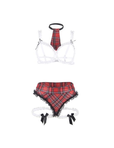 SUBBLIME - SEXY SCHULMDCHEN-KOSTÜM MIT BH S/M