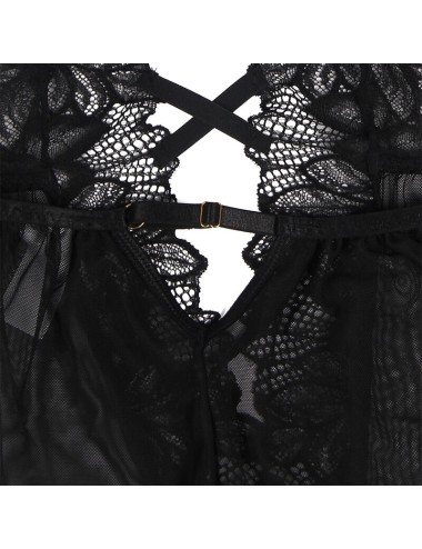 SUBBLIME - TEDDY-HALTER-NECK-BARE-BACK-SPITZE SCHWARZ L/XL