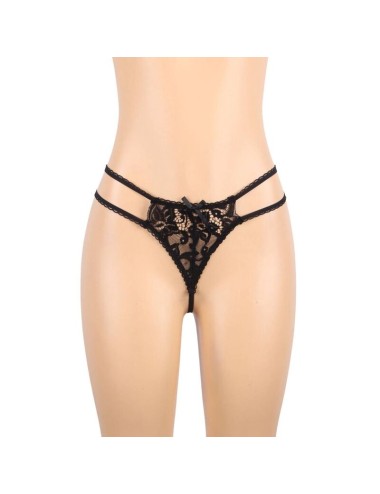 SUBBLIME - SET DREITEILIGES SET BH+ STRUMPFGÜRTEL + STRING S/M