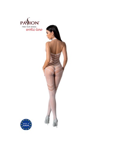 PASSION - BS100 WEISSER BODYSTOCKING, EINE GRÖSSE