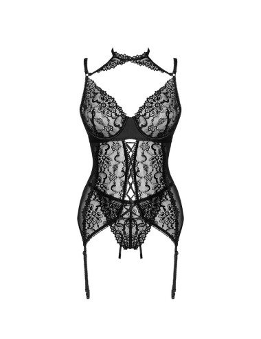 LIVCO CORSETTI FASHION - GIELLANDRA FOR THE SENSES KOLLEKTION KORSETT + HÖSCHE SCHWARZ L/XL