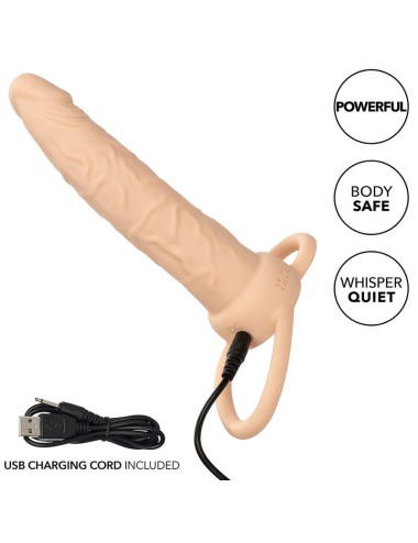 CALEXOTICS - PERFORMANCE MAXX WIEDERAUFLADBARER DUAL PENETRATOR, HELLE HAUT