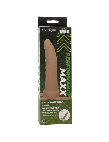 CALEXOTICS - PERFORMANCE MAXX WIEDERAUFLADBARER DUAL PENETRATOR, HELLE HAUT