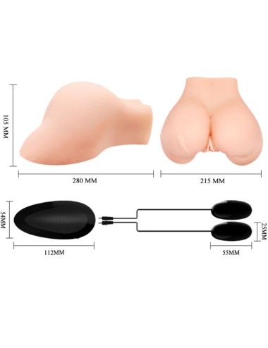 CRAZY BULL - VAGINA UND ANUS MIT REALISTISCHEM NETZ MIT VIBRATION