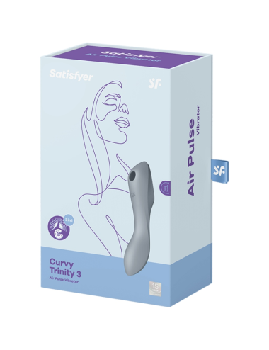 SATISFYER - CURVY TRINITY 3 AIR PULSE VIBRATOR GRAU