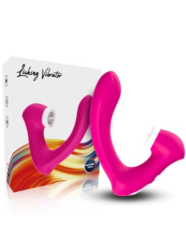 ARMONY - SECRETKISS LECKT VIBRIERENDEN CLIT UND VIBRATOR IN GEBOGENEM FUCHSIA