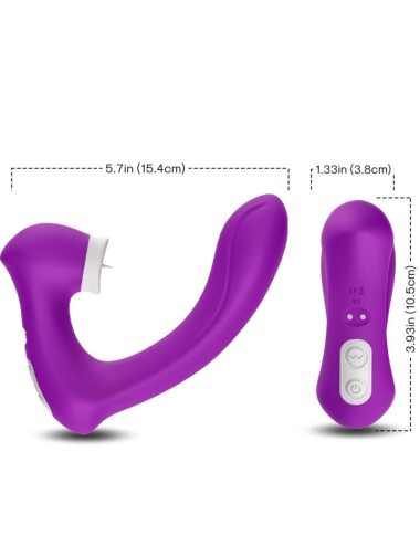 ARMONY - SECRETKISS LECKT VIBRIERENDEN CLIT UND VIBRATOR, GEBOGEN LILA