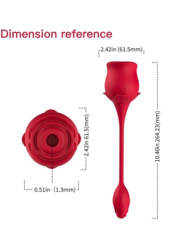 ARMONY - ROSA LECKENDE VIBRIERENDE KLITZITÄT & VIBRATOR ROT