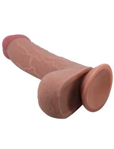 PRETTY LOVE - REALISTISCHER DILDO DER SLIDING SKIN-SERIE MIT SLIDING SKIN-SAUGNAPF BRAUN 23