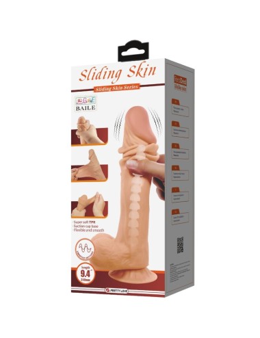 PRETTY LOVE - SLIDING SKIN SERIES REALISTISCHER DILDO MIT SLIDING SKIN SAUNAPF FERNBEDIENUNG FLEISCH 24 CM