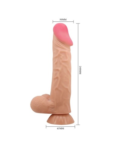 PRETTY LOVE - SLIDING SKIN SERIES REALISTISCHER DILDO MIT SLIDING SKIN SAUNAPF FERNBEDIENUNG FLEISCH 24 CM