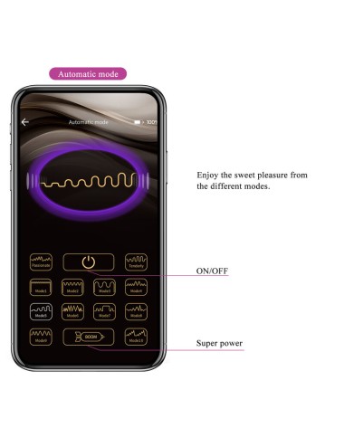 PRETTY LOVE - HECTOR ELECTROSHOCK VIBRATOR PER APP-STEUERUNG LILA