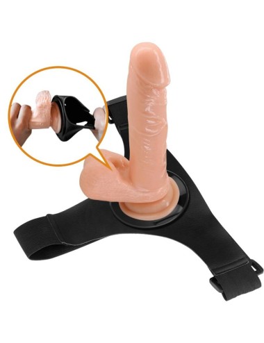 PRETTY LOVE - HARNESS-HOSE UNIVERSAL-HARNESS MIT DILDO TOM 20 CM NATUR