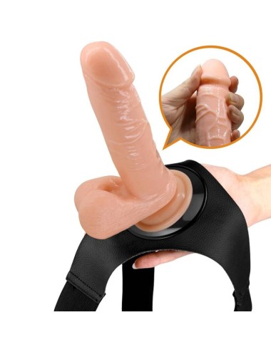 PRETTY LOVE - HARNESS-HOSE UNIVERSAL-HARNESS MIT DILDO TOM 20 CM NATUR