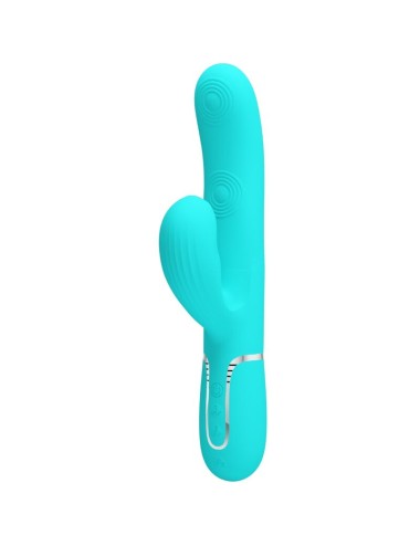 PRETTY LOVE - PERLITA MULTIFUNKTIONS-3-IN-1-G-PUNKT-VIBRATOR AQUA GRÜN