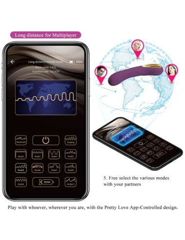 PRETTY LOVE - ETHAN WIEDERAUFLADBARER VIBRATOR LILA
