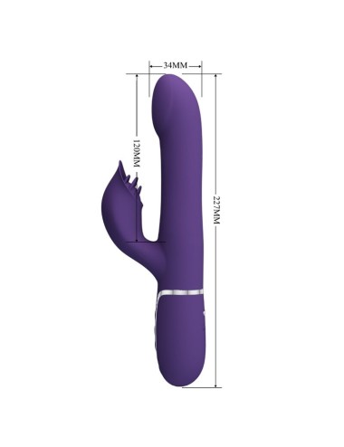 PRETTY LOVE - ZALIN RABBIT VIBRATOR PERLEN 4 IN 1 LILA