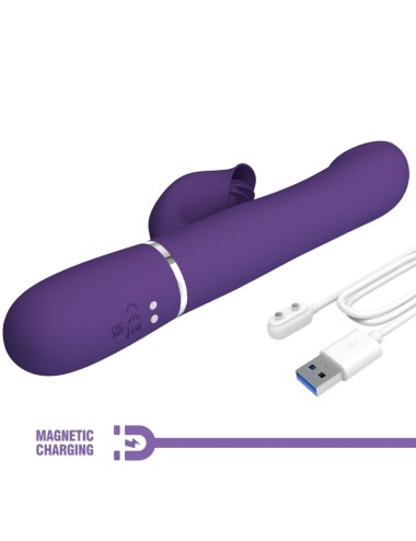 PRETTY LOVE - ZALIN RABBIT VIBRATOR PERLEN 4 IN 1 LILA