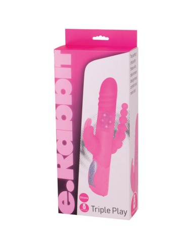 SEVEN CREATIONS - E RABBIT TRIPLE PLAY ROSA TRIPLE STIMULATION VIBRATOR