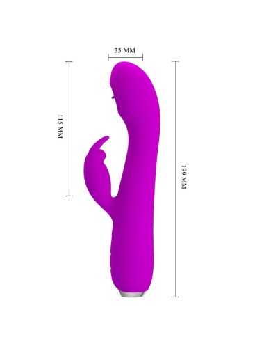 PRETTY LOVE - RACHEL WIEDERAUFLADBARER VIBRATOR MIT LILA SAUGER