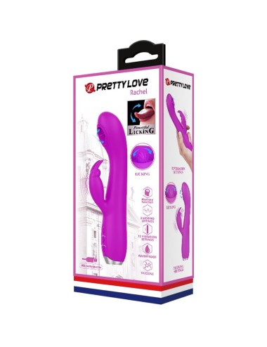 PRETTY LOVE - RACHEL WIEDERAUFLADBARER VIBRATOR MIT LILA SAUGER