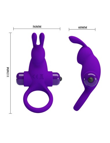 PRETTY LOVE - VIBRATORRING I KANINCHEN FÜR LILA PENIS