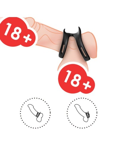 ARMONY - DUALRING DOPPELTER ELASTISCHER RING SCHWARZ