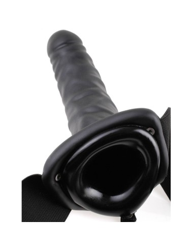 FETISH FANTASY SERIES - 19 CM VIBRIERENDER HOHL-STRAP-ON SCHWARZ