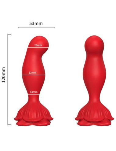 ARMONY - ROSA VIBRATOR & ANALPLUG FERNBEDIENUNG ROT