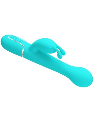 PRETTY LOVE - DEJON RABBIT VIBRATOR 3 IN 1 MULTIFUNKTIONS-AQUAGRÜN