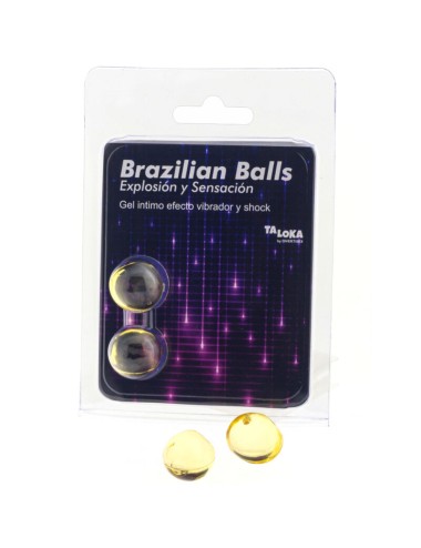 TALOKA - 2 BRASILIANISCHE BLLE MIT VIBRATIONS- UND SCHOCKEFFEKT AUFREGENDES GEL