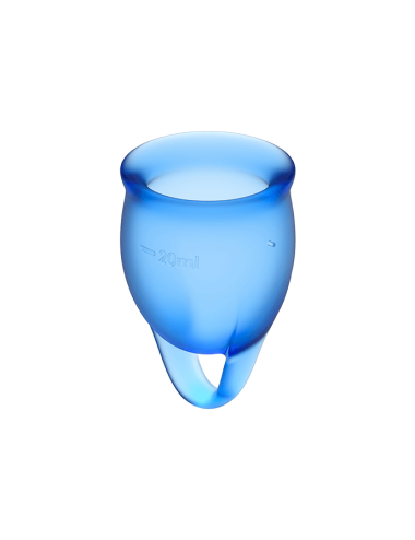SATISFYER - FEEL CONFIDENT MENSTRUAL CUP DUNKELBLAU 15 + 20 ML