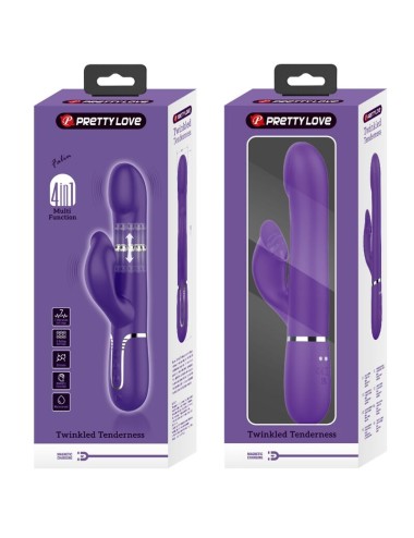 PRETTY LOVE - ZALIN RABBIT VIBRATOR PERLEN 4 IN 1 LILA