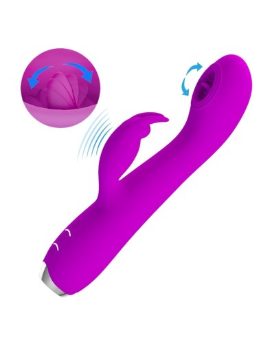 PRETTY LOVE - RACHEL WIEDERAUFLADBARER VIBRATOR MIT LILA SAUGER