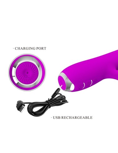 PRETTY LOVE - RACHEL WIEDERAUFLADBARER VIBRATOR MIT LILA SAUGER