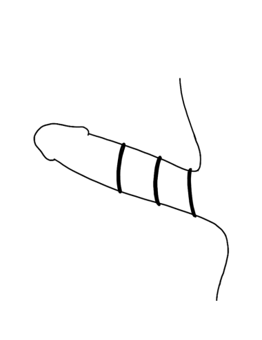 OHMAMA - SET AUS 3 SCHWARZEN SILIKONRINGEN