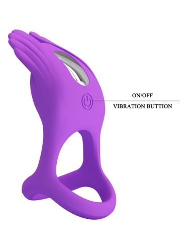 PRETTY LOVE - SILAS VIBRANT PENIS RING 7 VIBRATIONEN LILA SILIKON