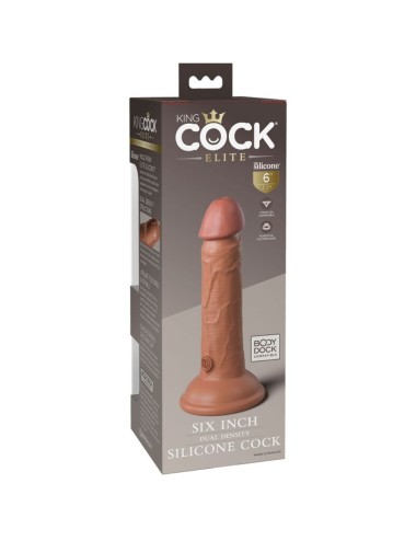 KING COCK - ELITE REALISTISCHER SILIKONDILDO 15.2 CM KARAMELL