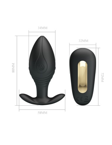 PRETTY LOVE - REGINA ANAL PLUG WIEDERAUFLADBARER VIBRATOR SCHWARZ