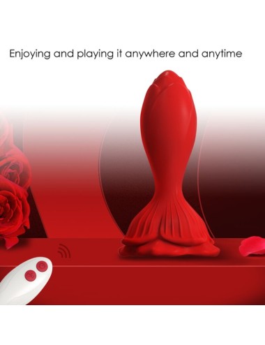 ARMONY - ROSA VIBRATOR & ANALPLUG KLEINE FERNBEDIENUNG ROT