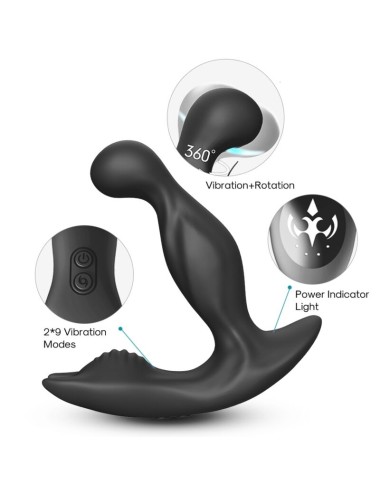 ARMONY - BAT KING VIBRATOR ANAL PROSTATA ROTATOR FERNBEDIENUNG SCHWARZ