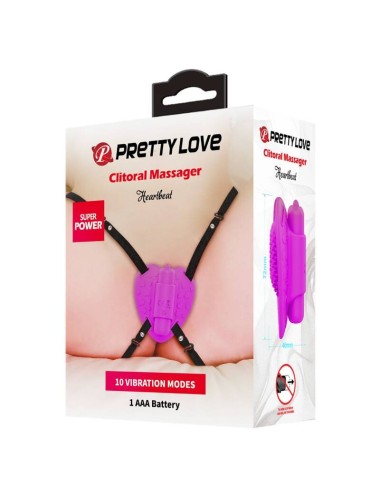 PRETTY LOVE - HEARTBEAT CLITORIS MASSAGER 10 VIBRATIONSMODI LILA