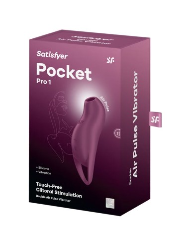 SATISFYER - POCKET PRO 1 KLITORIS-STIMULATOR GRANAT
