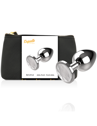 COQUETTE CHIC DESIRE - ANALPLUG METALL KLAR FARBE GRÖSSE M 3.5 X 8 CM